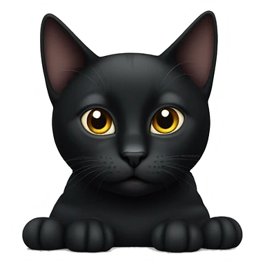 black cat sitting sticker