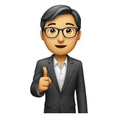 man or woman at presentation board with pointer sticker