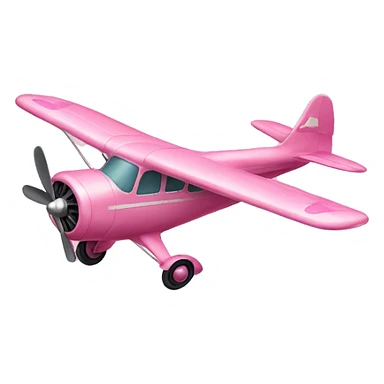 Vintage pink airplane  sticker