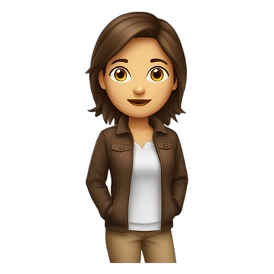 fille-brune-aux-yeux-marrons-en-tenue-étudiante sticker