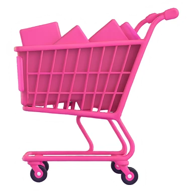 pink shopping cart, variation 2 sticker