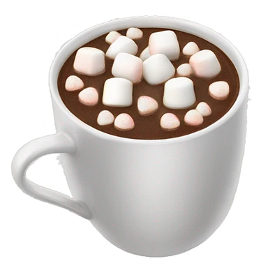 Hot chocolate Whit mini marshmallows on top ￼ sticker