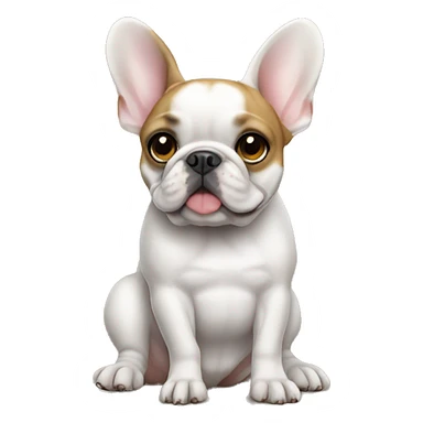 french bulldog sitting on his butt sticker
