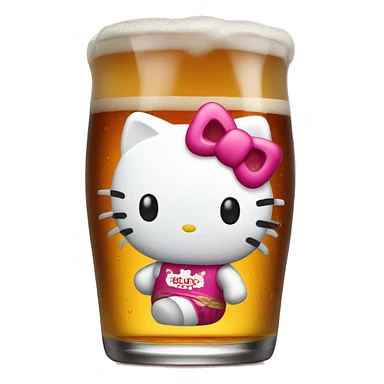 Hello kitty beer sticker