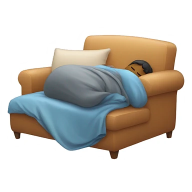Person sleeping in sofa sticker