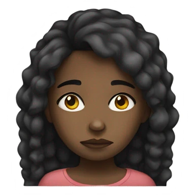 Sad black girl sticker