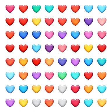 Different color hearts sticker
