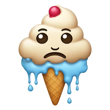 Dripping ice cream  sticker