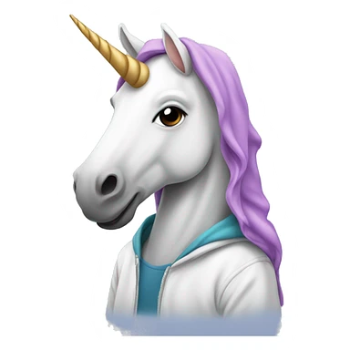 Unicorn In A Hoodie  sticker