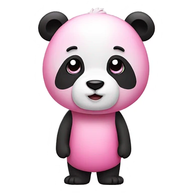 Pink panda sticker
