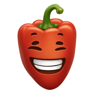 red pepper smiling sticker
