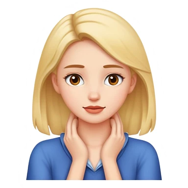 girl with hands on her neck sticker