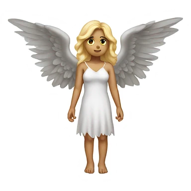 Fallen angel with wings sticker