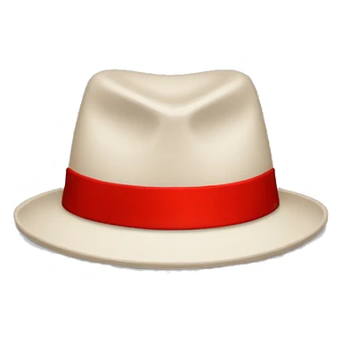 hat with red band   sticker
