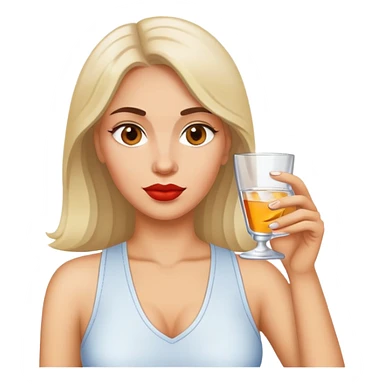 Woman drinks vodka sticker