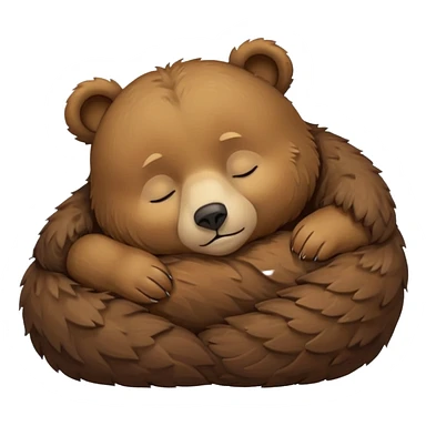 a bear sleeping  sticker