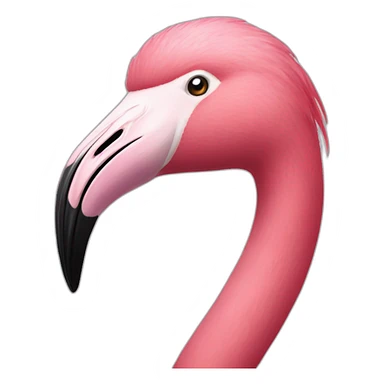 Flamingo with makeup sticker