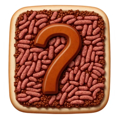 number 7 made of meat sticker