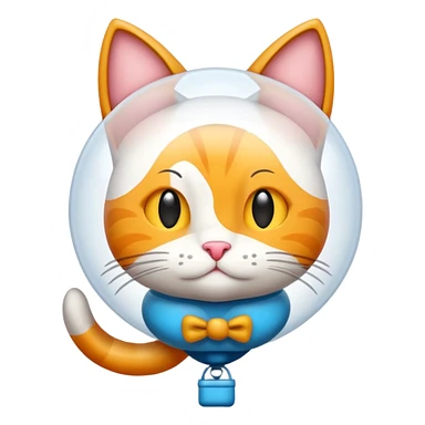 Elinde balon tutan kedi sticker