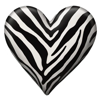 Zebra print heart  sticker