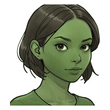 Brunette girl  sticker