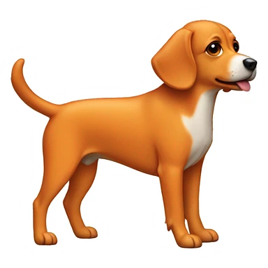 Dog orange  sticker