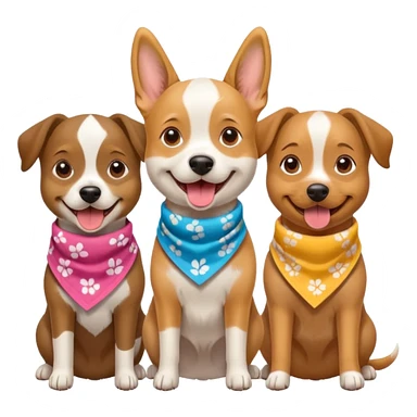 three dogs at the music festival sticker