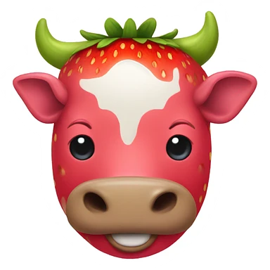 Strawberry cow  sticker