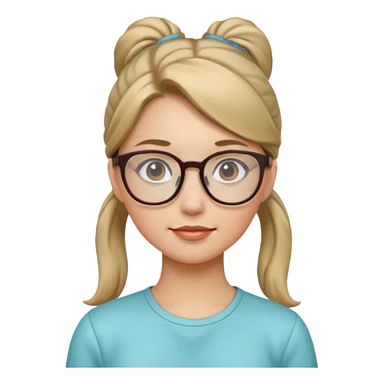 Ponytail Girl with Glasses sticker
