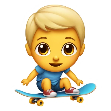 Baby on a skateboard sticker