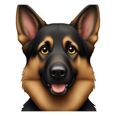 black and brown german shepherd sticker