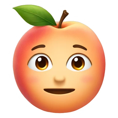 Face in between peach sticker