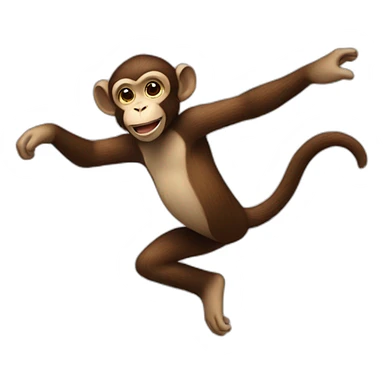 dancing monkey sticker