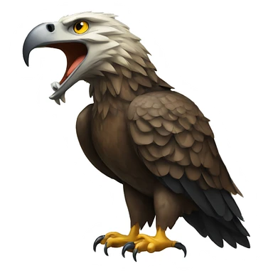 eagle with crocodile's head sticker