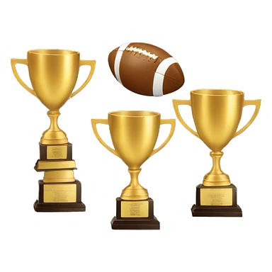 Three college football trophies  sticker