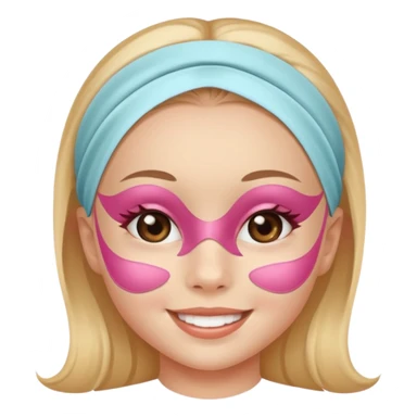 child  with beauty mask  sticker