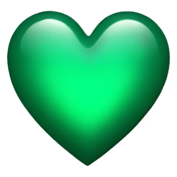 Plain emerald green heart emoji sticker