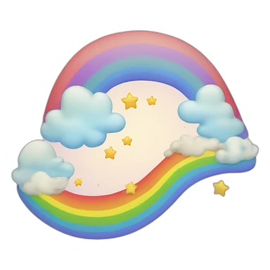 rainbow-with-stars sticker