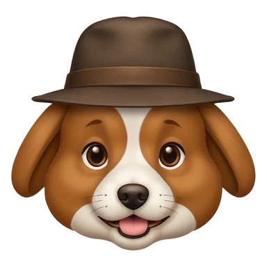 dog with hat  sticker