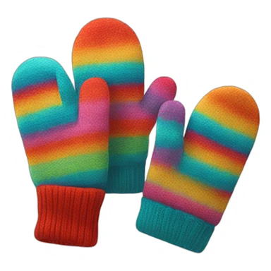 mittens gloves colorful sticker