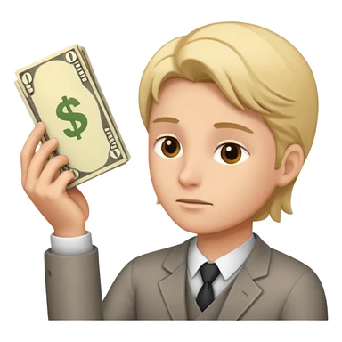 ambitious thinking about moneyemoji sticker