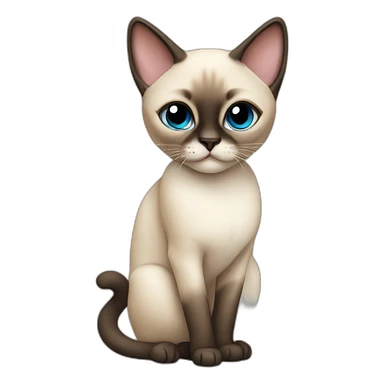 Siamese cat few sticker