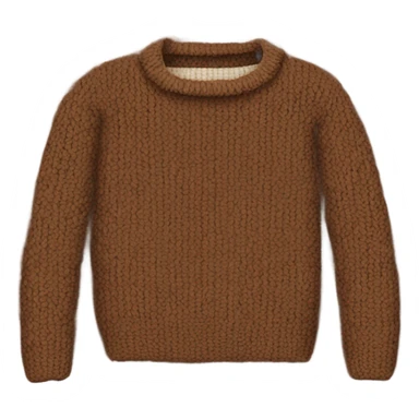 Knitted vintage brown sweater  sticker