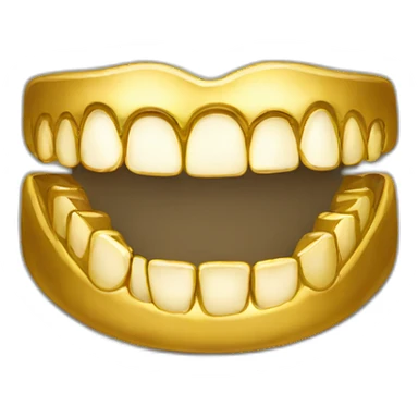 gold grillz sticker