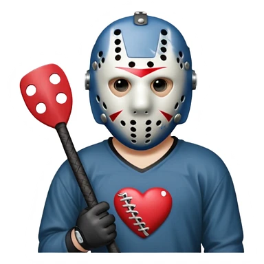 Jason Voorhees, looking cute, looks like he is in love, holding hands sticker