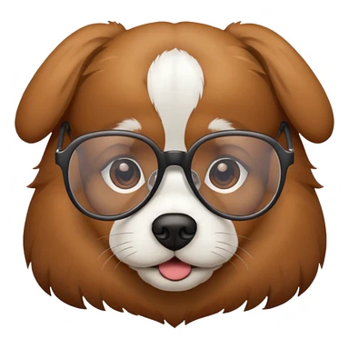 Dog wearing glasses  sticker