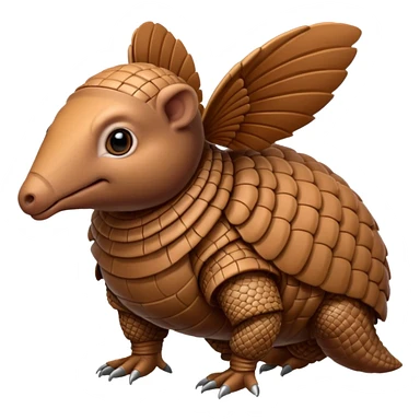 winged armadillo sticker