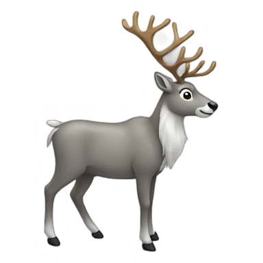 Grey reindeer side profil sticker
