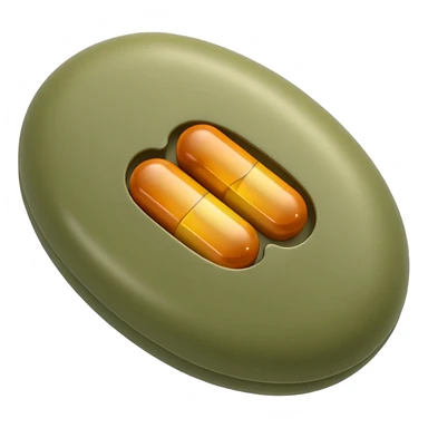 medicine pill pale olive sticker
