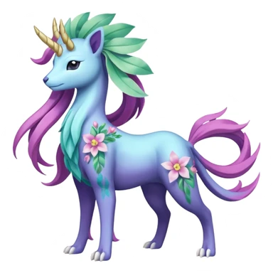 Suicune-Aurorus-Meganium-fusion (full body) sticker
